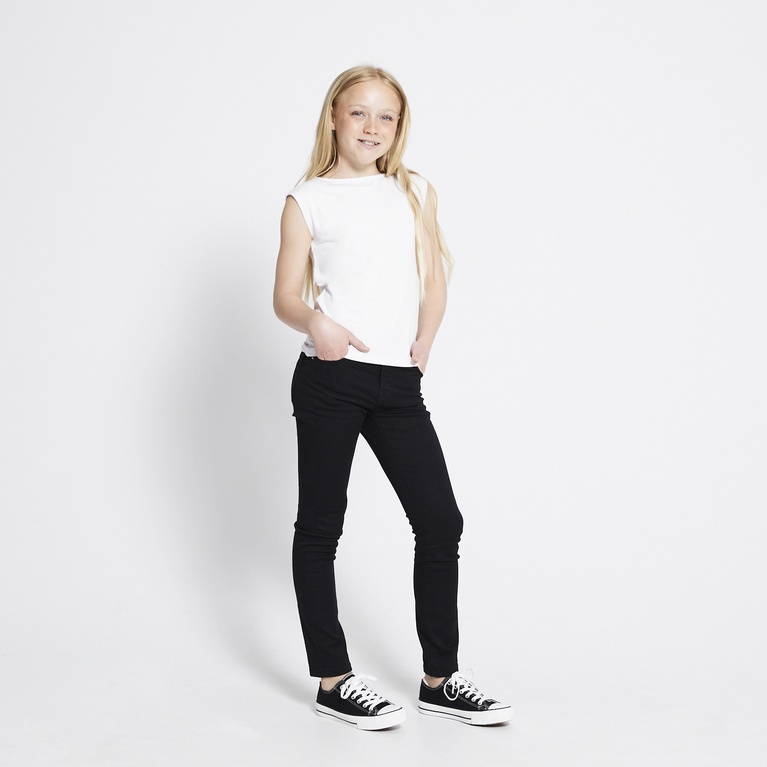 Mid waist skinny jeans "Skippy" Black-Black